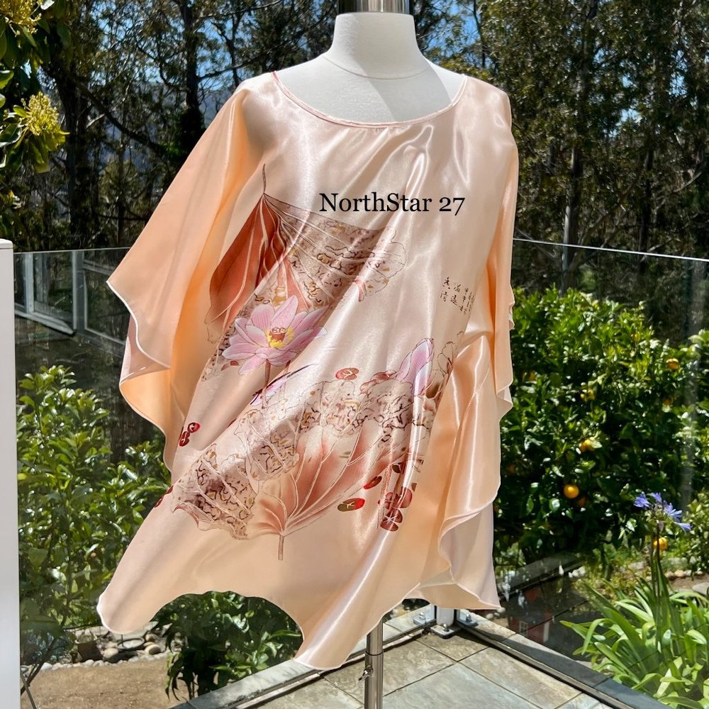Women Plus Size Bat Wings Kaftan Lounge Dress